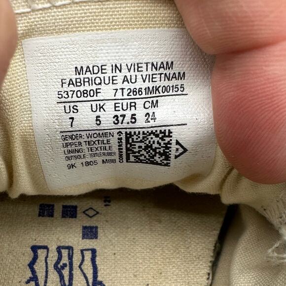 Converse All Star Shoreline Slip-On Navy Blue Low Top Womens Sneaker Size 7 - Picture 14 of 16